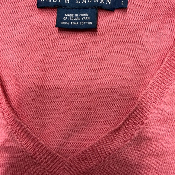 Ralph Lauren women’s V-Neck Sweater - Pink - Picture 5 of 7